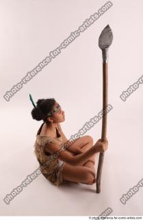 ANISE SITTING POSE WITH SPEAR